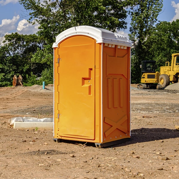 how often are the portable restrooms cleaned and serviced during a rental period in Baca County